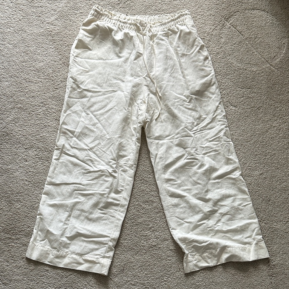 H&M Cream Wide Leg Pants